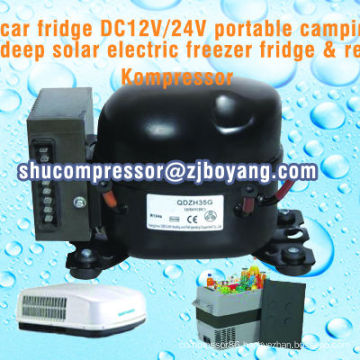Car fridge dc 12/24v portable camping deep solar electric freezer fridge compressor